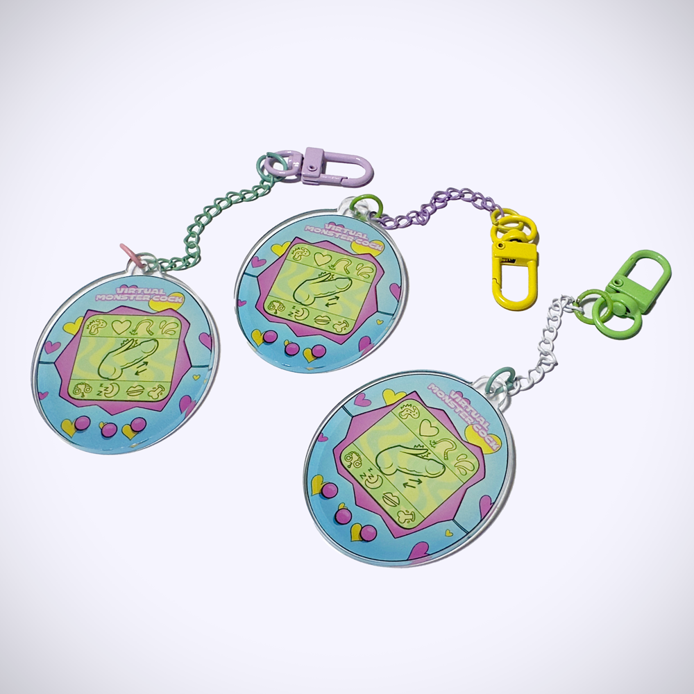 Virtual Monster Cock Keychain