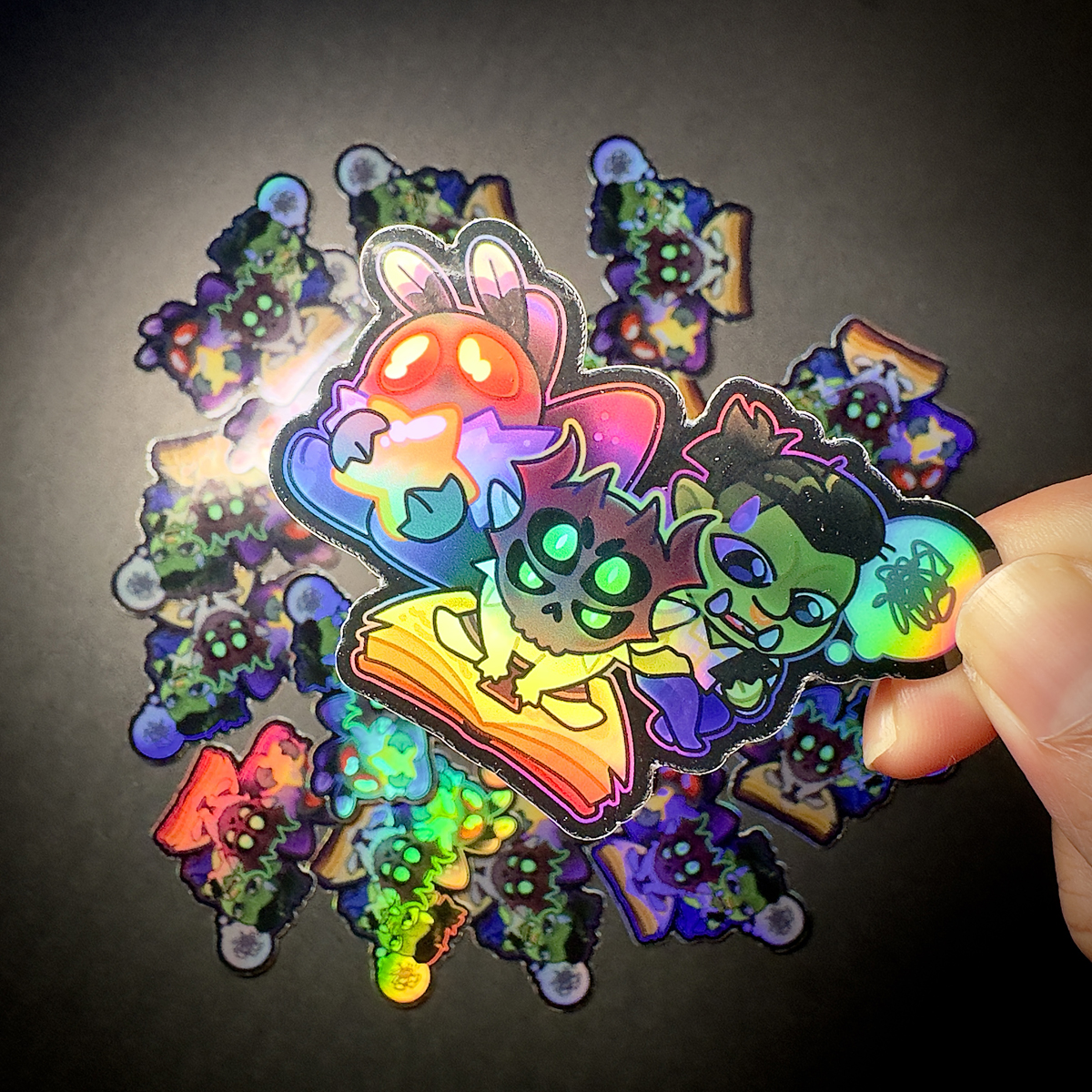 Holographic Chibi Key Monsters Sticker