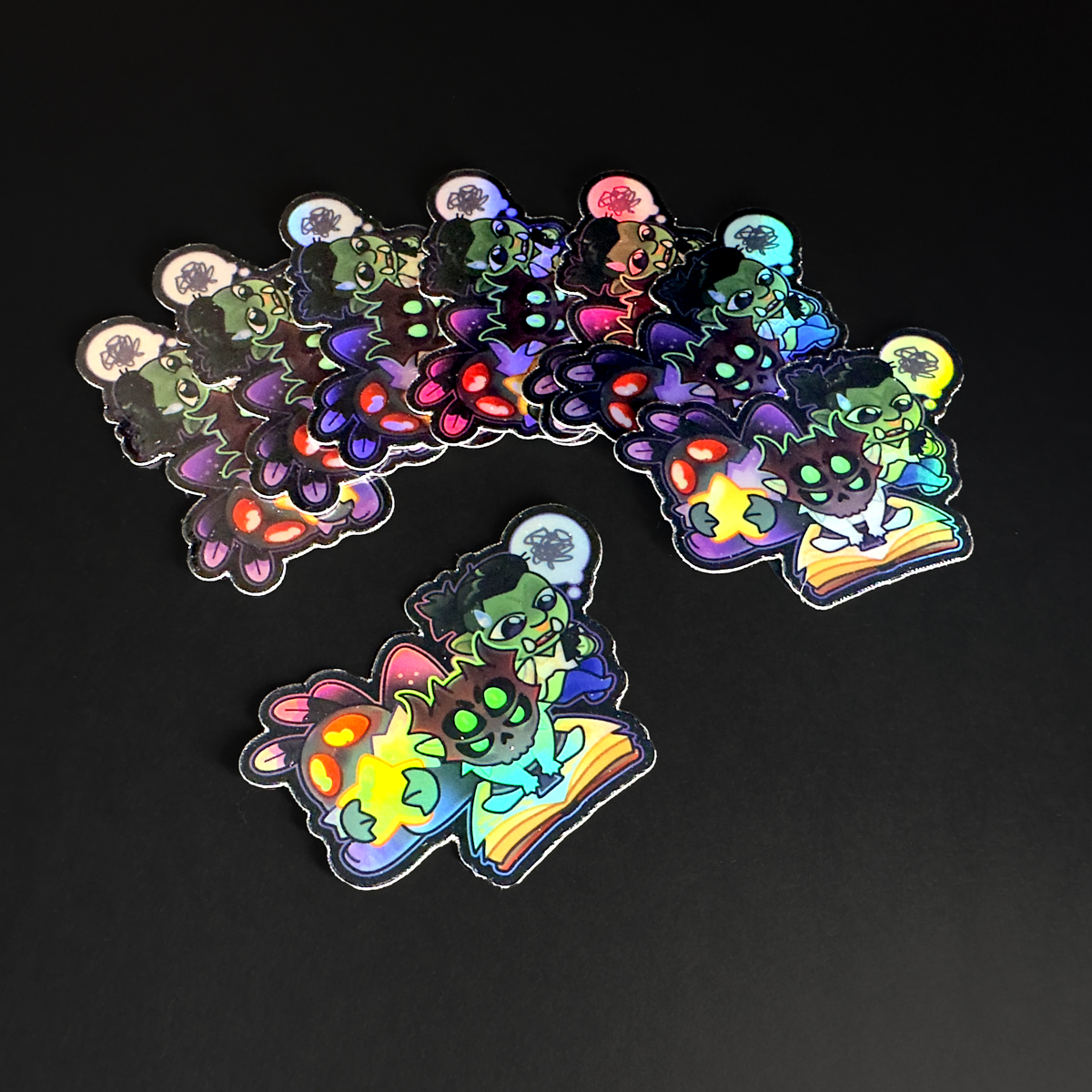 Holographic Chibi Key Monsters Sticker